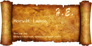 Horvát Emese névjegykártya